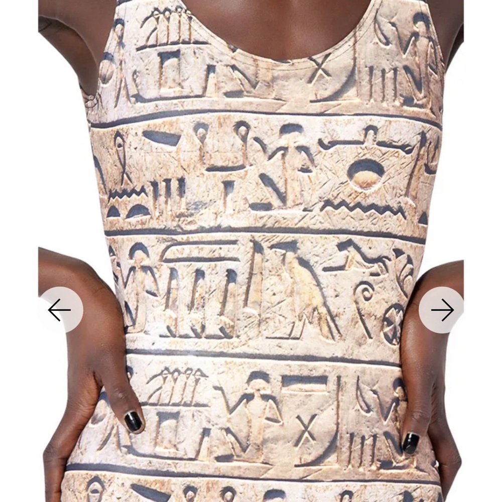 BLACKMILK HIEROGLYPHICS SWIMSUIT SIZE M